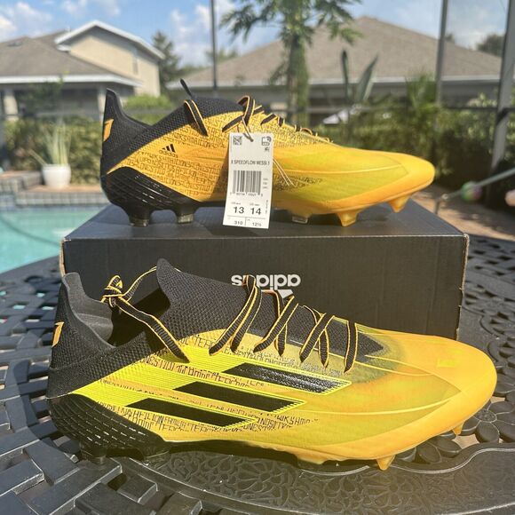 Adidas X Speedflow Messi.1 FG Solar Gold Men's Soccer Cleats GW7417 Size 13